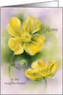 Welcome to Neighborhood Buttercups Yellow Wildflowers Art Custom card