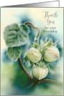 Thank You for Friendship Green Filberts on Branch Botanical Art Custom card