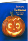 Halloween from Across the Miles Goofy Grinning Pumpkin Face Custom card