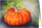 Any Occasion Autumn Pumpkin Orange on Purple Custom Blank card