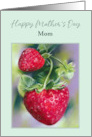 Mothers Day for Mom Strawberries Pastel Personalized card
