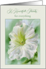 Thank You for Everything White Petunia Flower Pastel Custom card