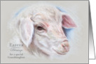 For Granddaughter Easter Blessings Lamb Pastel Art Custom card