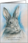 For Nephew Easter Gray Bunny Rabbit Pastel Custom card