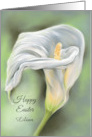 For Personalized Name Easter Calla Flower White Lily card