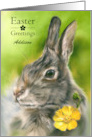 For Personalized Name Easter Wild Bunny Rabbit Buttercup A for Addison card