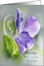 For Friend Easter Purple Violet Wildflower Custom card