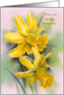 Thinking of You Yellow Daffodil Spring Flowers Custom Blank Inside card