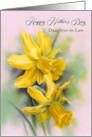 Mothers Day Daughter in Law Yellow Daffodil Spring Flowers Custom card