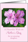 Mothers Day for Daughter Azalea Pink and Magenta Flowers Custom card