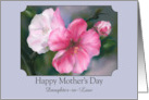 Mothers Day for Daughter in Law Pink Quince Flowers Custom card