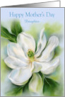 Mothers Day for Daughter Sweet Bay Magnolia White Flower Custom card