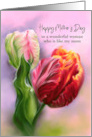 Mothers Day for Like a Mom Colorful Spring Tulips Flower Custom card