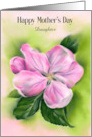 Mothers Day for Daughter Pink Apple Blossom Flower Custom card