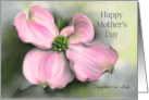 Mothers Day for Daughter in Law Pink Dogwood Spring Floral Custom card