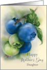 Mothers Day for Daughter Blueberries Botanical Art Personalized card