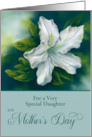 Mothers Day for Daughter White Azalea Flower Custom card