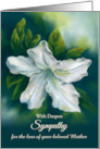 Sympathy for Loss of Mother White Azalea Flower Personalized card