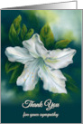 Thank You for Sympathy White Azalea Flower Personalized card