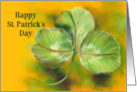Happy St Patricks Day Sunny Green Clover card