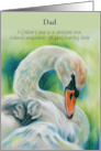 Fathers Day for Dad Swan and Young One Personalized card