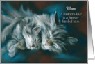 For Mom on Mothers Day Sleeping Cat and Kitten Custom card