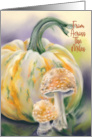 Halloween From Across the Miles Autumn Pumpkin and Mushrooms card