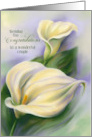 For Couple Marriage Congratulations Yellow Calla Flowers Custom card