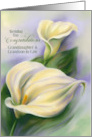 Granddaughter Husband Marriage Congratulations Yellow Callas Custom card