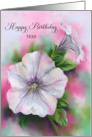 For Mother Birthday Colorful Petunia Flowers Custom card