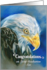 For Son Graduation Congratulations Bald Eagle Blue Custom card