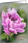 Daughter Customized Recipient Graduation Pink Peony Flower card