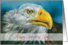 Fourth of July Bald Eagle Patriotic Art card