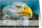 Thank You for Your Military Service Bald Eagle Personalized card