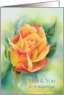 Thank You Customized for the Gift Colorful Rose Art card