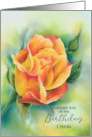 For Cousin Birthday Wish Colorful Rose Art Custom card
