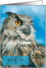 For Dad Fathers Day Majestic Owl Art Custom card
