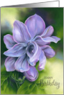 Happy Birthday Sweet Purple Lilacs Floral Art card