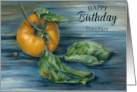 For Daughter Birthday Autumn Persimmon Fruit Custom card