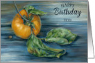 For Mom Birthday Autumn Persimmon Fruit Custom card
