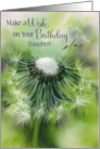 For Daughter Birthday Dandelion Wishes Custom card