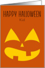For Kid Halloween Modern Minimal Jack O Lantern Custom card