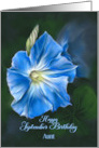 Aunt September Birthday Morning Glory Flower Custom card