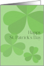 Happy St Patricks Day Contemporary Shamrocks Graphic Art card