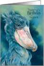 For Nephew Birthday Shoebill Stork Bird Custom card