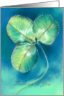 Thinking of You Shamrock Soft Pastel Art Custom card