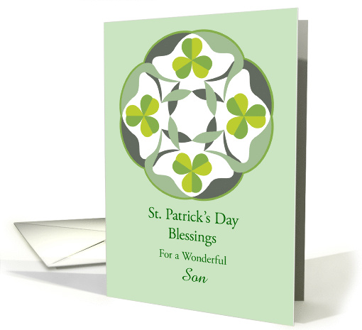 Contemporary Celtic Shamrock Custom St. Patricks Day card (1487402)