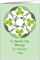 Contemporary Celtic Shamrock Custom St. Patricks Day card