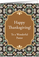 Pastor Thanksgiving Autumn Chrysanthemum Pattern card