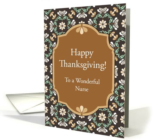 Nurse Thanksgiving Autumn Chrysanthemum Pattern card (1488438)
